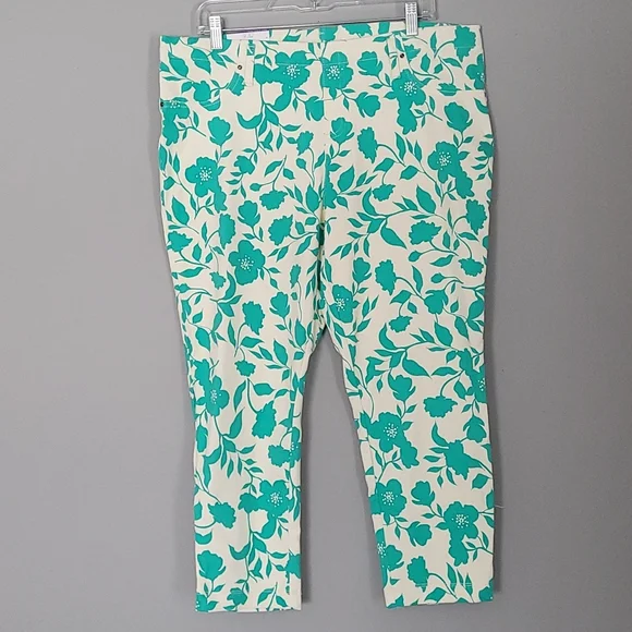 Time and Tru Green Breeze Stretch Fitted Capri Jegging - Picture 2 of 8
